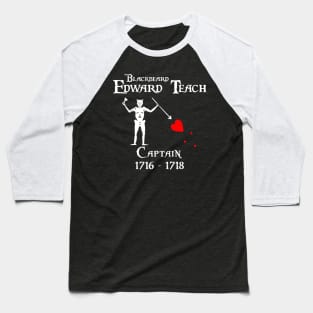 Captain Edward "Blackbeard" Teach Baseball T-Shirt